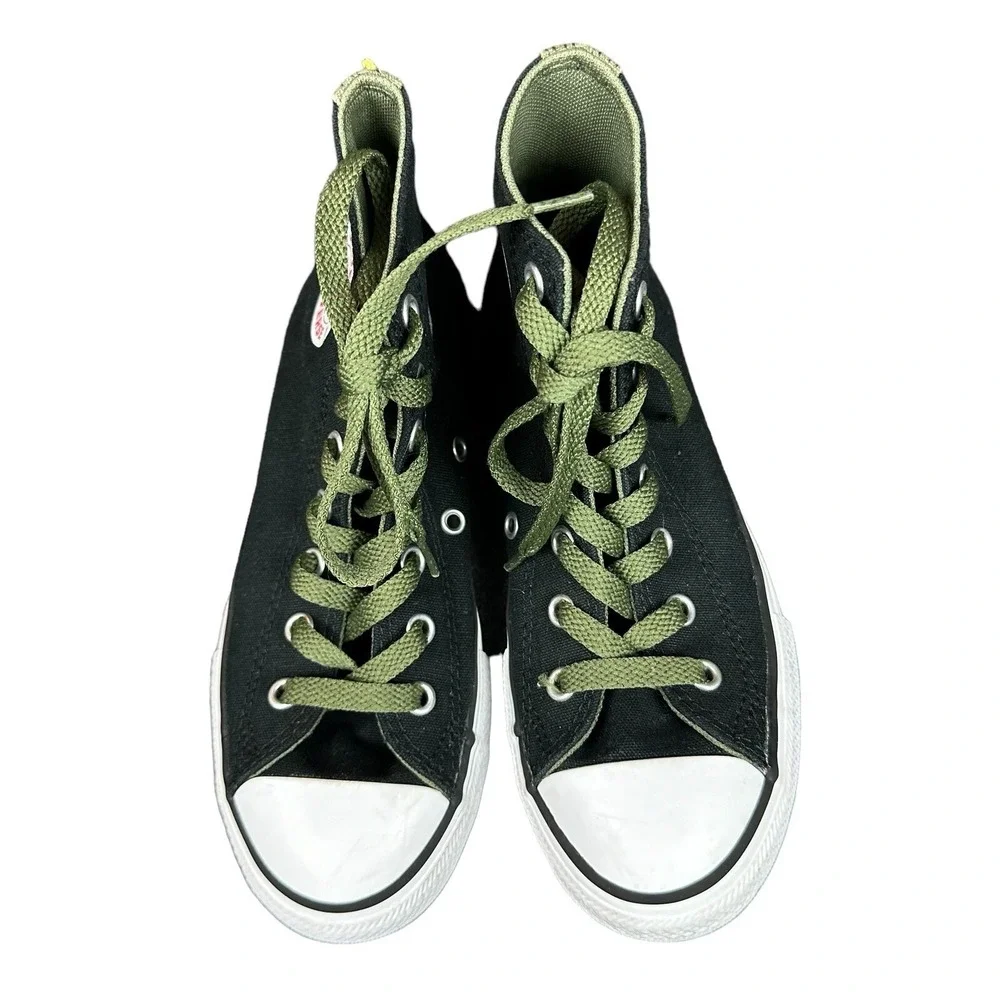 Converse All Stars Black High Tops Dinoverse Dinosaur Youth US Size 2‎